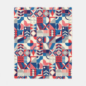 Retro-Quilting Fleecedecke (Vorderseite)