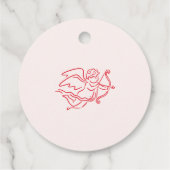 Retro Quirky Hand Drawn Cupid Wedding Thank You Geschenkanhänger (Rückseite)