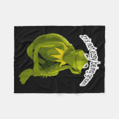 Retro Quote Its Not Easy Being Green Funny Frog An Fleecedecke (Vorderseite (Horizontal))