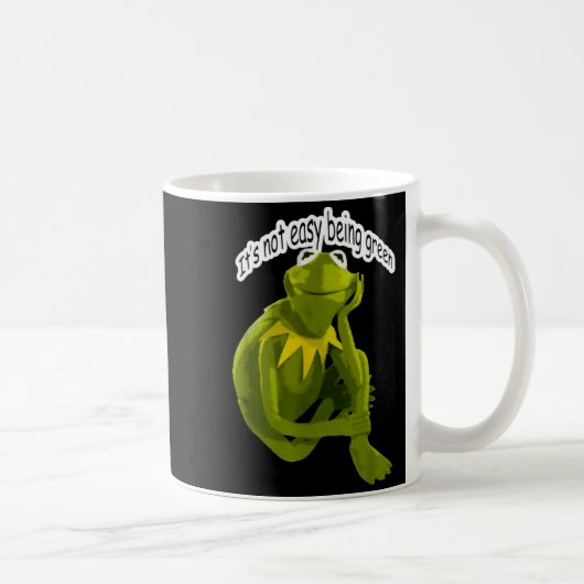 Retro Quote Its Not Easy Being Green Funny Frog An Kaffeetasse (Rechts)