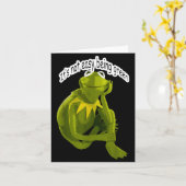 Retro Quote Its Not Easy Being Green Funny Frog An Karte (Gelbe Blume)