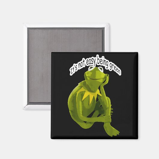 Retro Quote Its Not Easy Being Green Funny Frog An Magnet (Vorderseite/Rückseite)