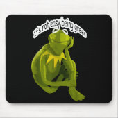Retro Quote Its Not Easy Being Green Funny Frog An Mousepad (Vorne)