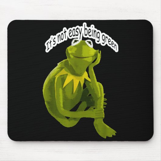 Retro Quote Its Not Easy Being Green Funny Frog An Mousepad (Vorne)