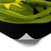 Retro Quote Its Not Easy Being Green Funny Frog An Poster (Ecke)