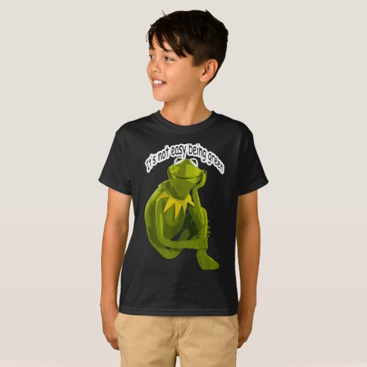 Retro Quote Its Not Easy Being Green Funny Frog An T-Shirt (Vorne ganz)