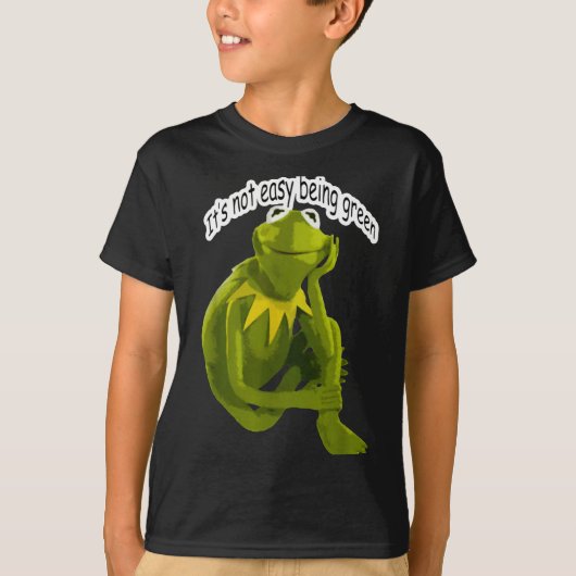 Retro Quote Its Not Easy Being Green Funny Frog An T-Shirt (Vorderseite)