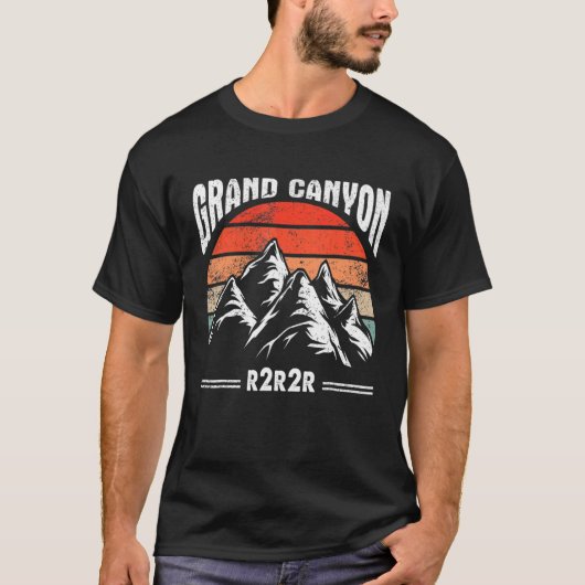 Retro R2R Rim2Rim Grand Canyon National Park Vinta T-Shirt (Vorderseite)