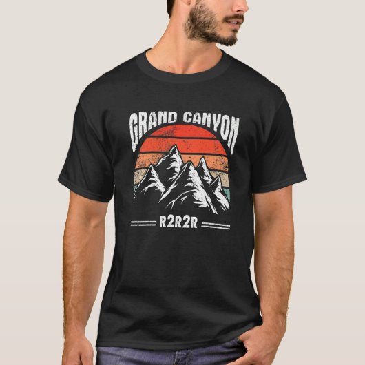 Retro R2R Rim2Rim Grand Canyon National Park Vinta T-Shirt (Vorderseite)