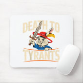 Retro Rabbit Meme Death To Tyrants Funny Mousepad (Mit Mouse)