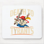Retro Rabbit Meme Death To Tyrants Funny  Mousepad (Vorne)