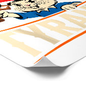 Retro Rabbit Meme Death To Tyrants Funny Poster (Ecke)