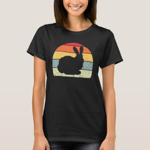 Retro Rabbit Vintage Kaninchen Silhouette Tiere 70 T-Shirt