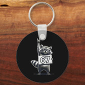 Retro Raccoon 67 Shirts Rock Music Men Kids Women Schlüsselanhänger (Vorderseite)