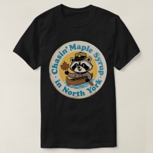 Retro Raccoon Canoe North York T-Shirt