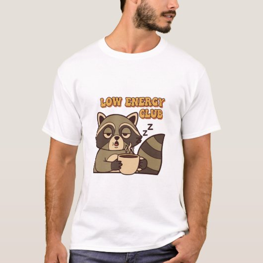 Retro Raccoon Low Energy Men’s Graphic T-Shirt (Vorderseite)