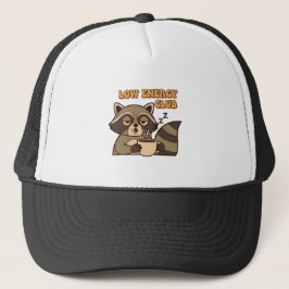 Retro Raccoon Low Energy Trucker Hat Truckerkappe