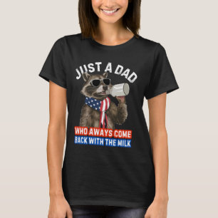 Retro Raccoon nur ein Vater, der immer wieder mit T-Shirt