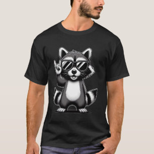 Retro Raccoon Rock Music - The Restaurant Ristoran T-Shirt