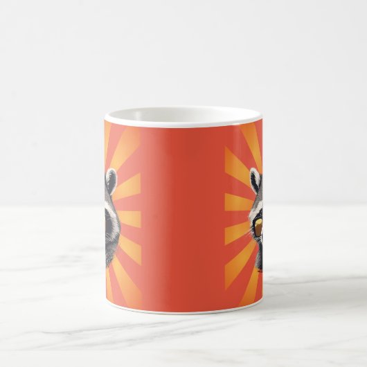 Retro Raccoon Tasse (Mittel)