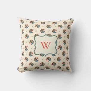 Retro Raccoon Valentine mit Liebe Letter Kissen