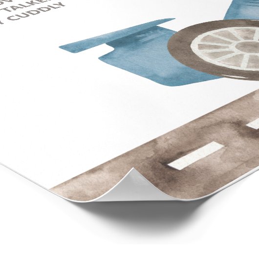 Retro Race Car Foto Milestone Zeichen Poster (Ecke)