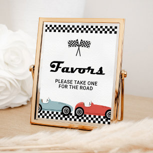 Retro Race Car Racing Favoriten Geburtstagsparty-Z Poster
