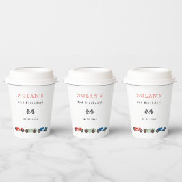 Retro Race Car Thema Geburtstag Pappbecher