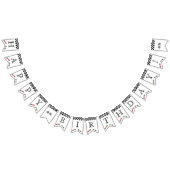 Retro Race Car Thema Geburtstag Wimpelkette (Alle)