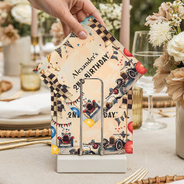 Retro Race Track Two Fast Birthday Serviette