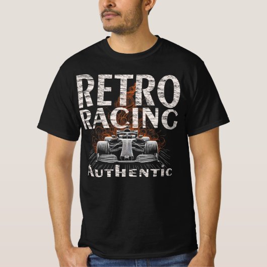 Retro Racing Authentic fired car sport T-Shirt (Vorderseite)
