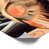 Retro-Racing-Button Poster (Ecke)