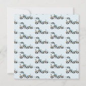 Retro Racing Cars Blue Baby Dusche (Rückseite)