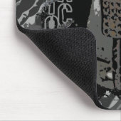 Retro Racing - grauer Spritzer Mousepad (Ecke)