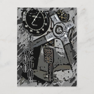 Retro Racing - grauer Spritzer Postkarte