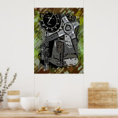 Retro Racing - grüner Spritzer Poster (Küche)