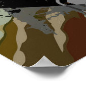 Retro Racing - grüner Spritzer Poster (Ecke)