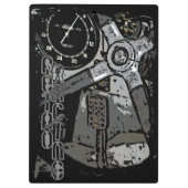 Retro Racing Oldtimer Details Grafikdesign Klemmbrett (Rückseite)