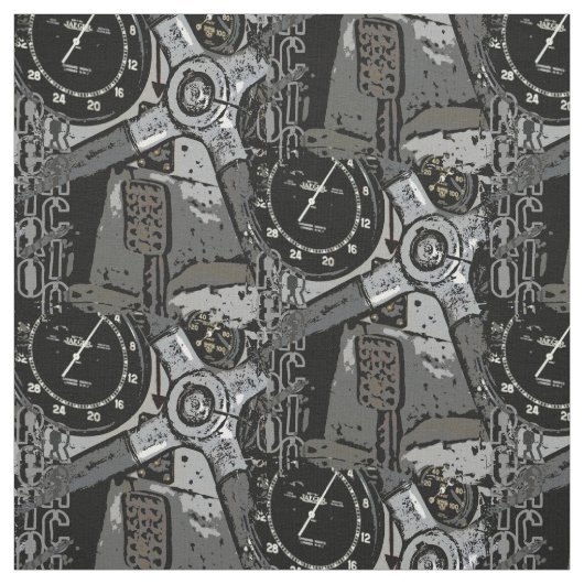 Retro Racing Oldtimer Details Grafikdesign Stoff (Muster)