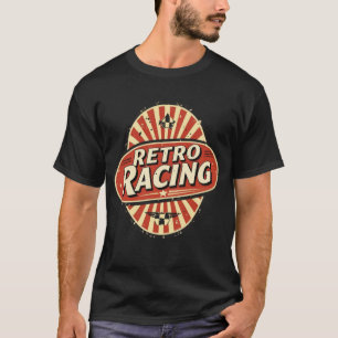 Retro Racing Oval Logo - Vintage Motorsportgarage T-Shirt
