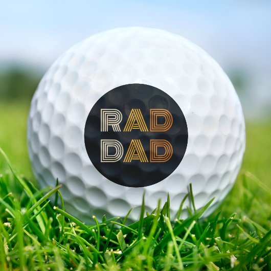 Retro Rad Dad Golfball