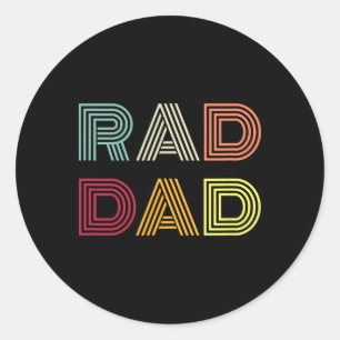 Retro Rad Dad-Shirt Männer Vatertag Vintage Ma Runder Aufkleber