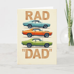 Retro Rad Papa Auto Art Karte