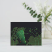 Retro-Radarbildschirm Postkarte (Stehend Vorderseite)