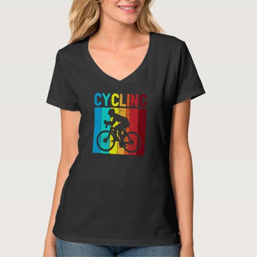 Retro-Radfahren T-Shirt (Vorderseite)