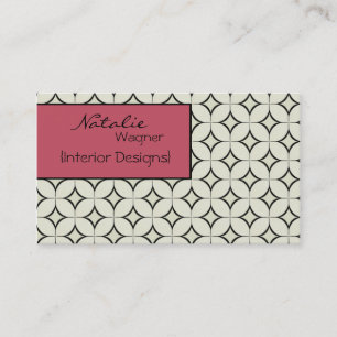 Retro Radiance Business Card, Mauve Visitenkarte