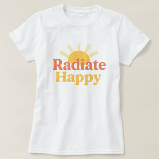 Retro Radiate Happy Sunshine Typografie T-Shirt