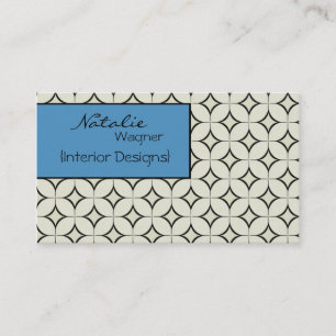 Retro Radiation Business Card, Light Blue Visitenkarte
