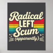 Retro Radical Left S Apparently Litical Sarcastic  Poster (Vorne)