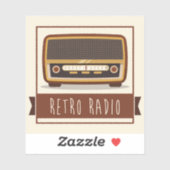 Retro-Radio Aufkleber (Blatt)